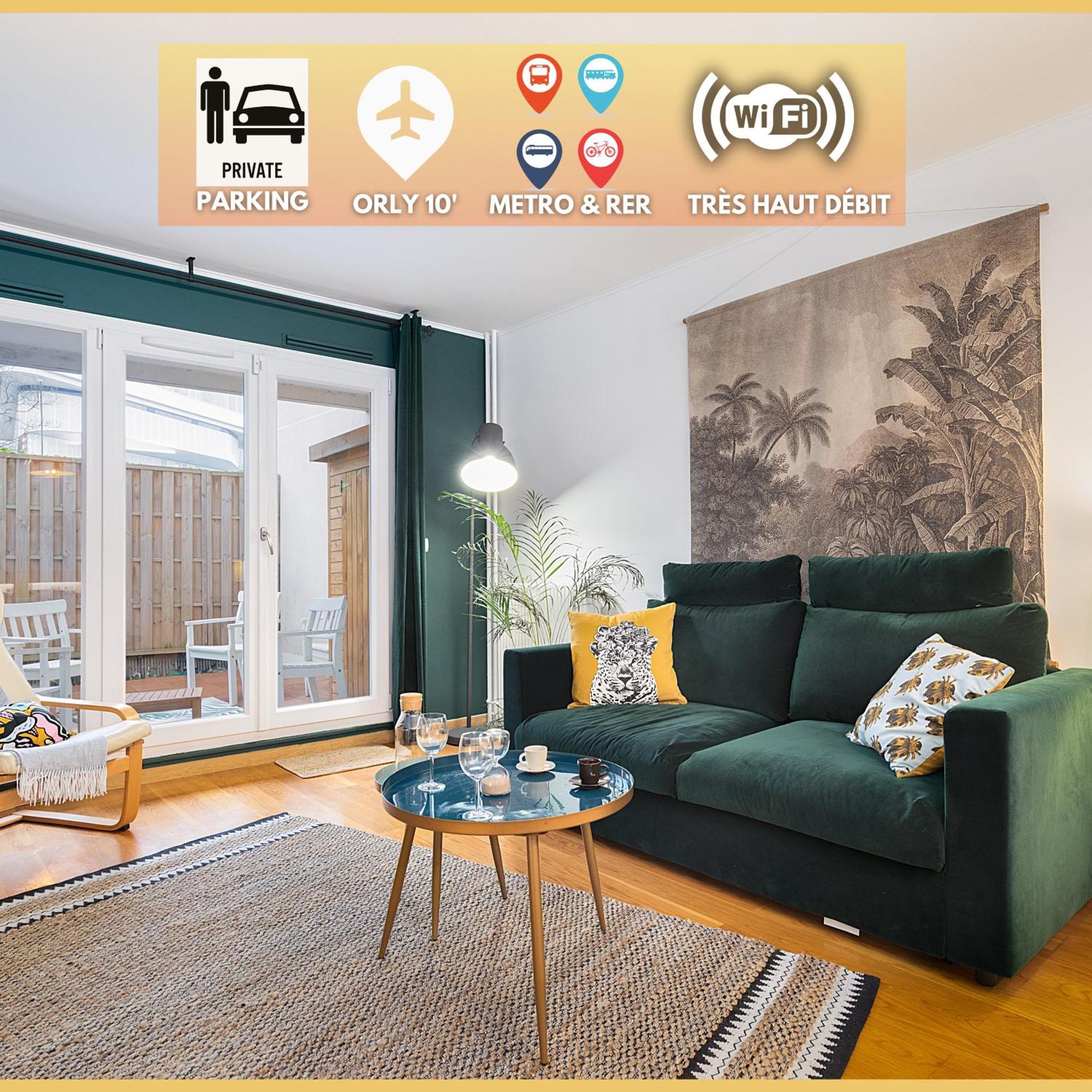 让蒂伊Cosy'N Paris - Parking Secure - Metro 14 - Wifi - Terrace - Premium Bedding公寓 外观 照片